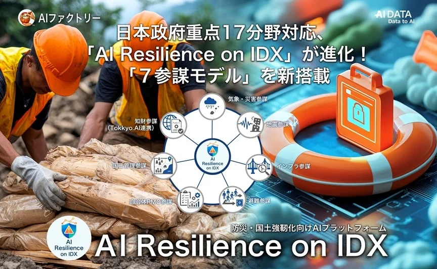 日本政府重点17分野対応のAIファクトリー「AI Resilience on IDX」が進化、7参謀モデル新搭載