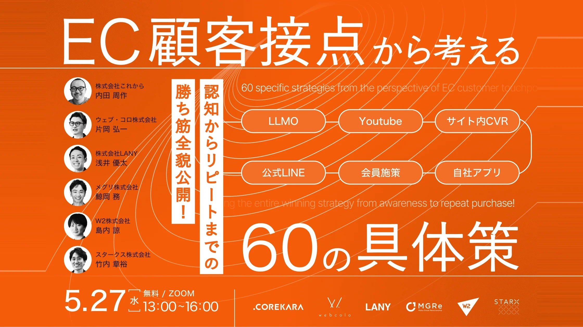 【5/27 無料ウェビナー】＼バラバラの施策を卒業！／EC顧客接点での60の具体策公開～LANY登壇（株式会社これから主催）