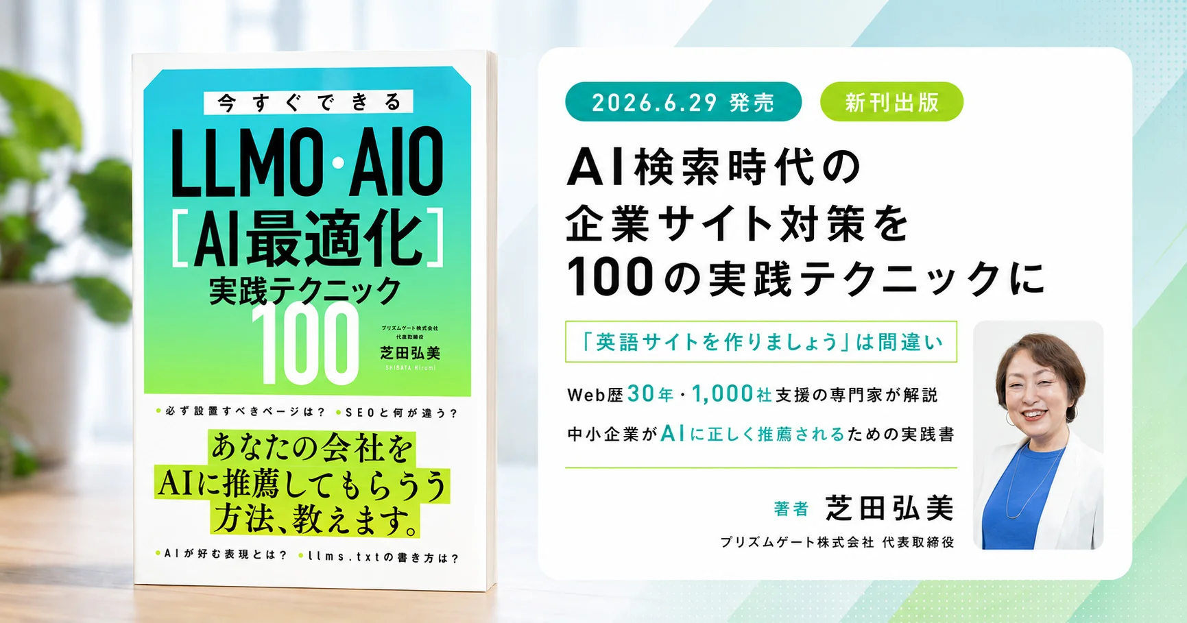 「"英語サイトを作りましょう"は誤り」Web歴30年の専門家がLLMO対策本を刊行